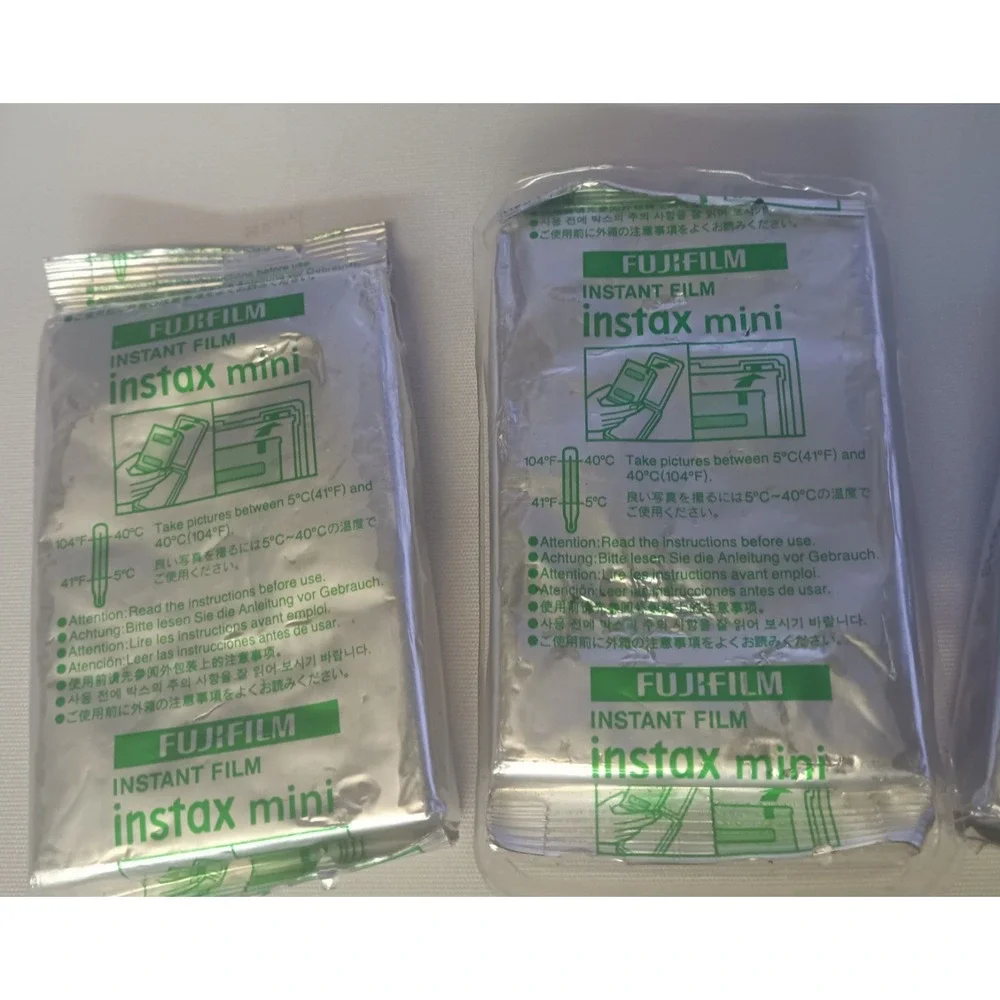 3x Fujifilm Instax Mini Film Genuine OEM Sealed in Foil Bag / Mfg Date 2022-2023
